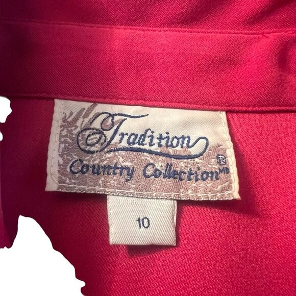 3 for $30! Tradition Country Collection pink embroidered shirt - Picture 3 of 5
